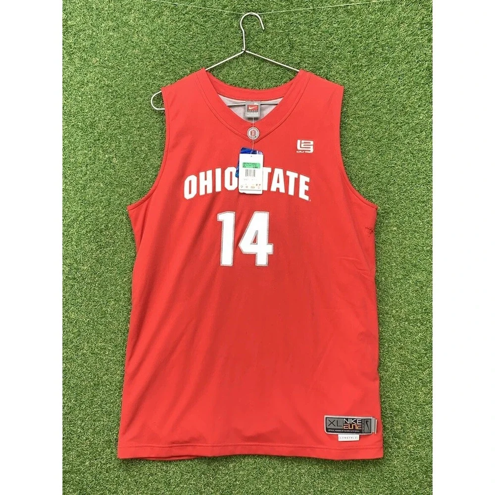 Nike Ohio State Buckeyes Basketball Jersey Mens XL #14 LeBron James Red Home Y2K